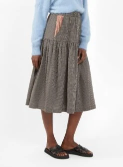 Willow Skirt Brown Mini Check