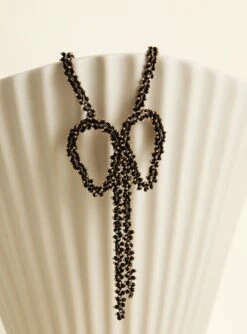 Bow Necklace Black