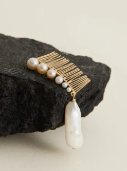 Sister Comb White & Gold