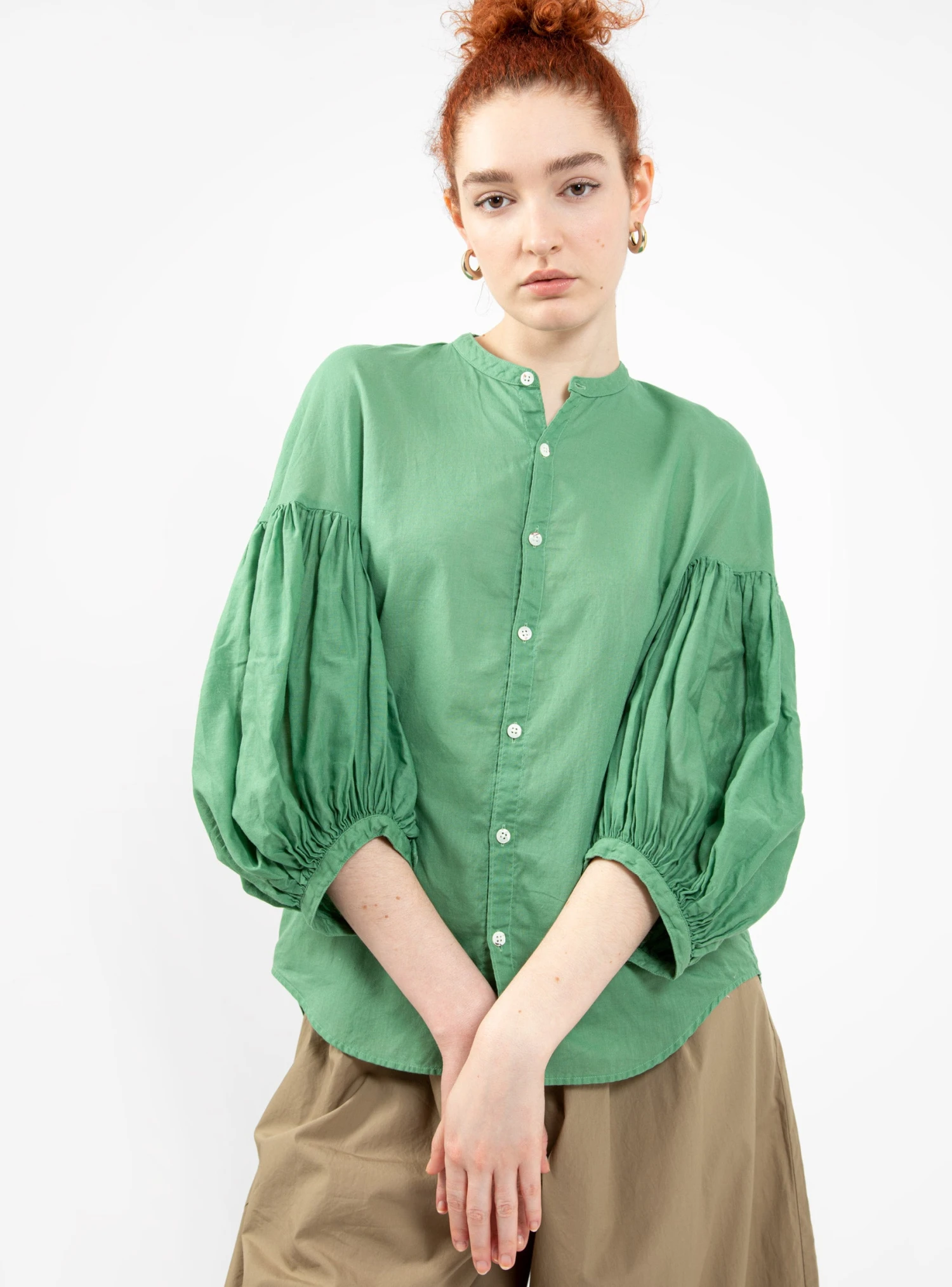 Bouffant Shirt Mint Green