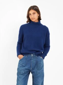 Amara Turtleneck Sweater Midnight Blue