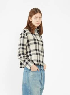 Gia Top Black & White Check