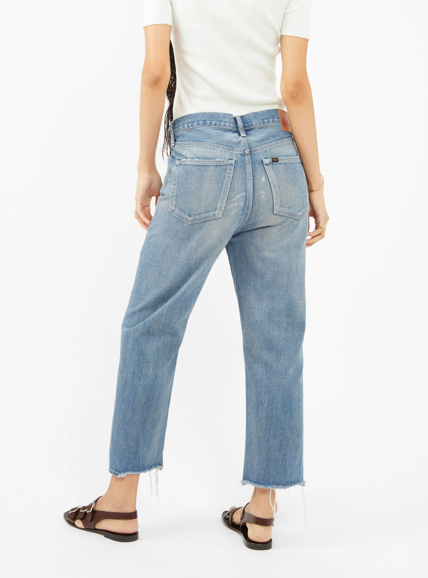 Wide Tapered Selvedge Jeans Blue - Image 4