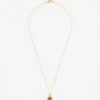 Stone Smokey Vapoured Quartz Gold Plated Necklace