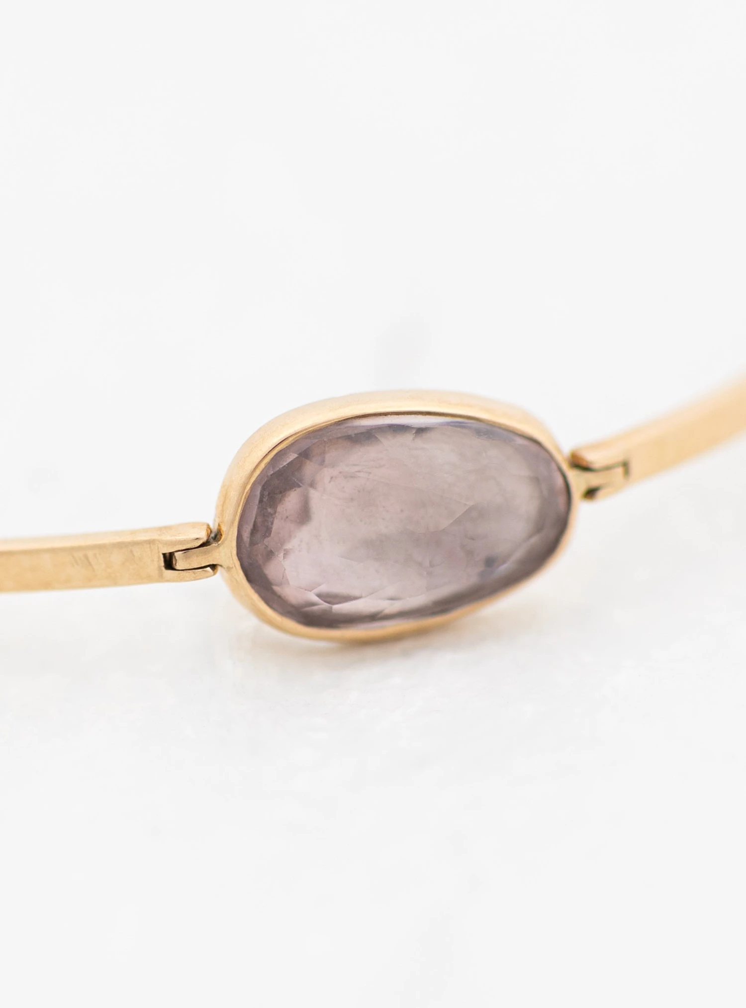 Light Pink Tourmaline Articulated Bracelet Gold - Image 3