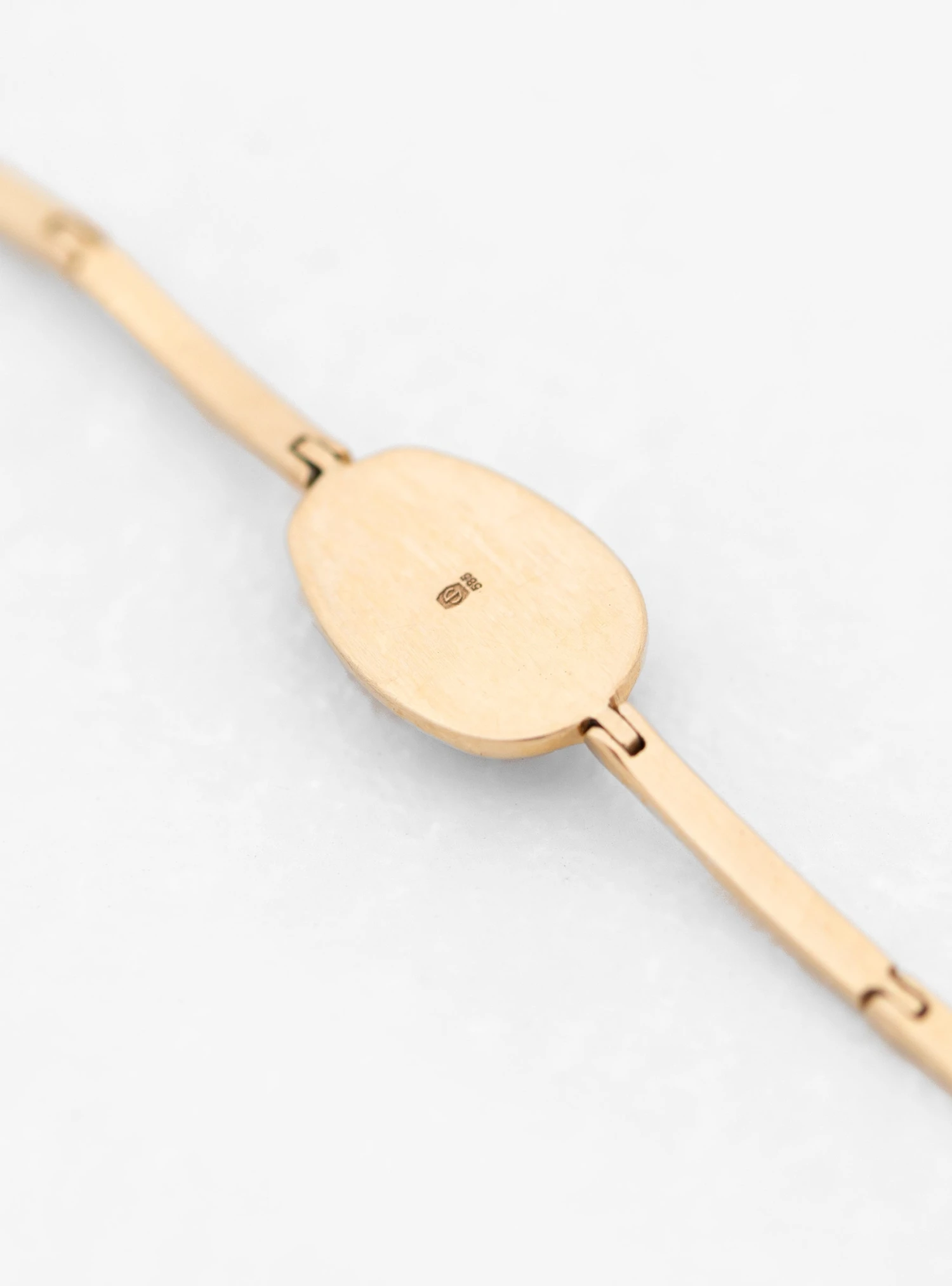 Light Pink Tourmaline Articulated Bracelet Gold - Image 4