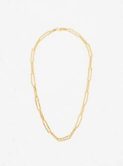 Be Square Gold Plated Silver Necklace