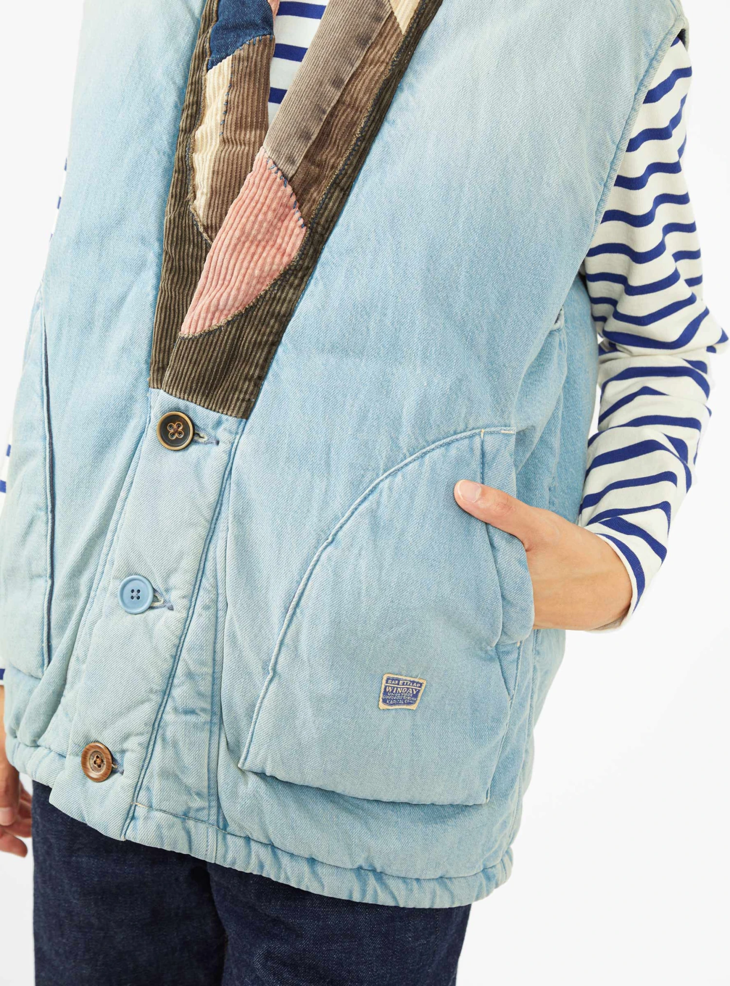 DOTERA 11.5oz Denim Vest Blue - Image 3