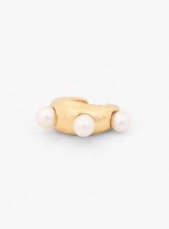 Grosso Perla Gold-Plated Bronze Ear Cuff