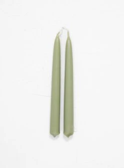 Dining Candle Pair Sage Green