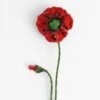 Shirley Poppy Brooch Red & Green