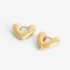 Small Heart Gold-Plated Hoop Earrings