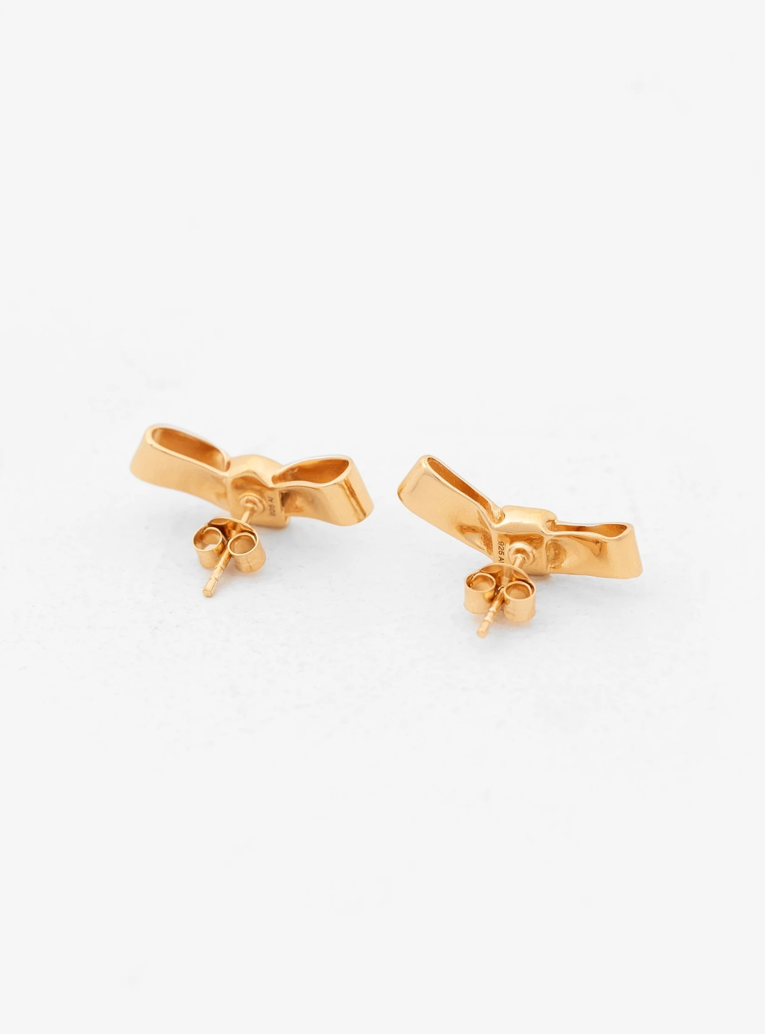 Petite Cravat Gold Earrings - Image 3