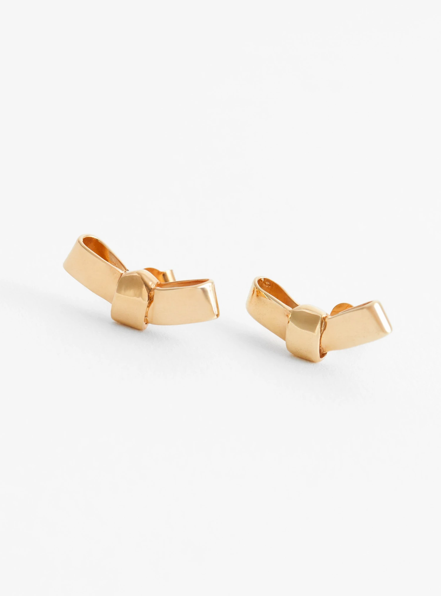 Petite Cravat Gold Earrings - Image 2