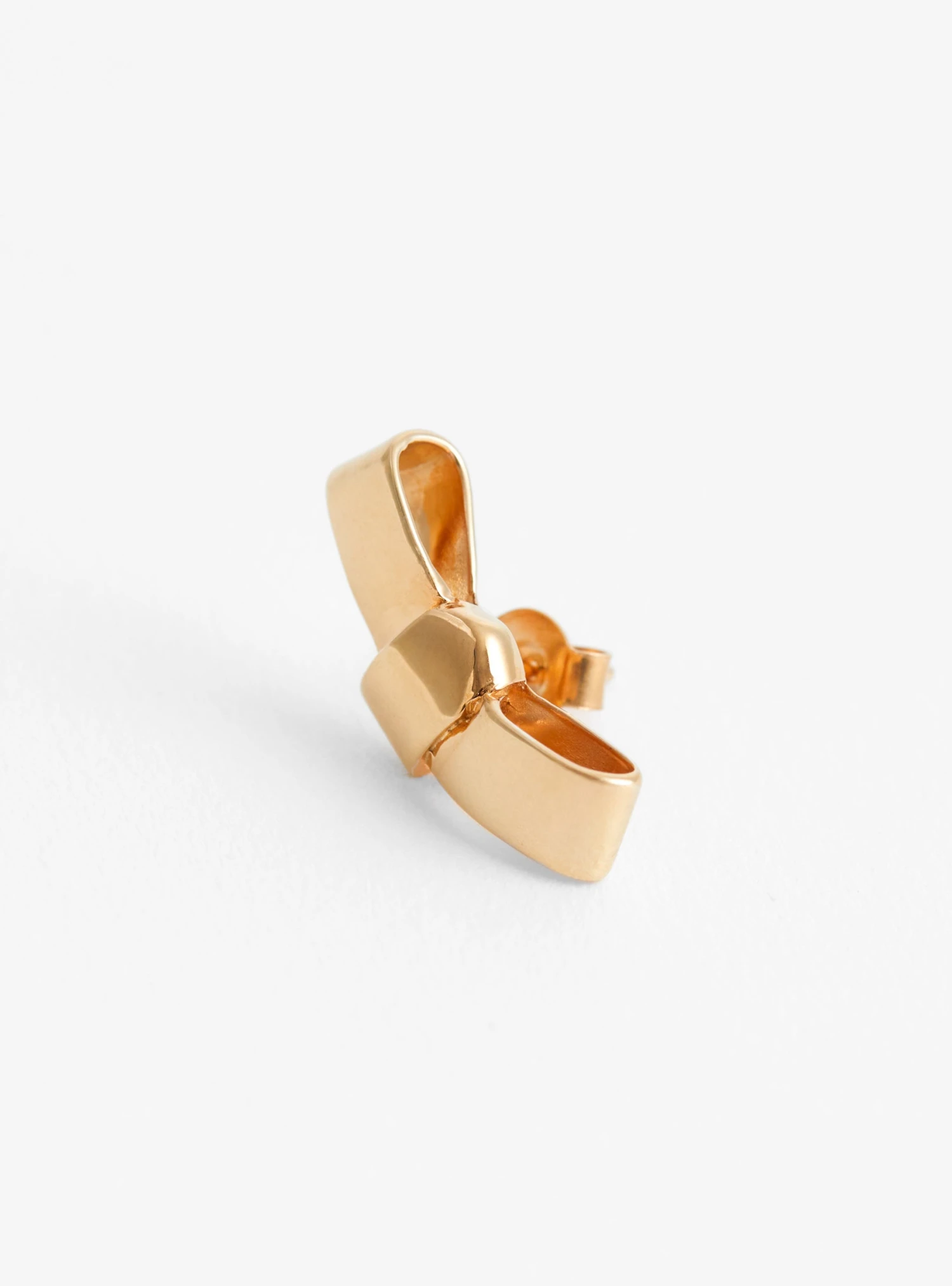 Petite Cravat Gold Earrings - Image 4