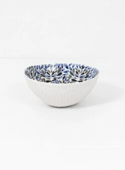 Black And Blue Leaves Bowl N69