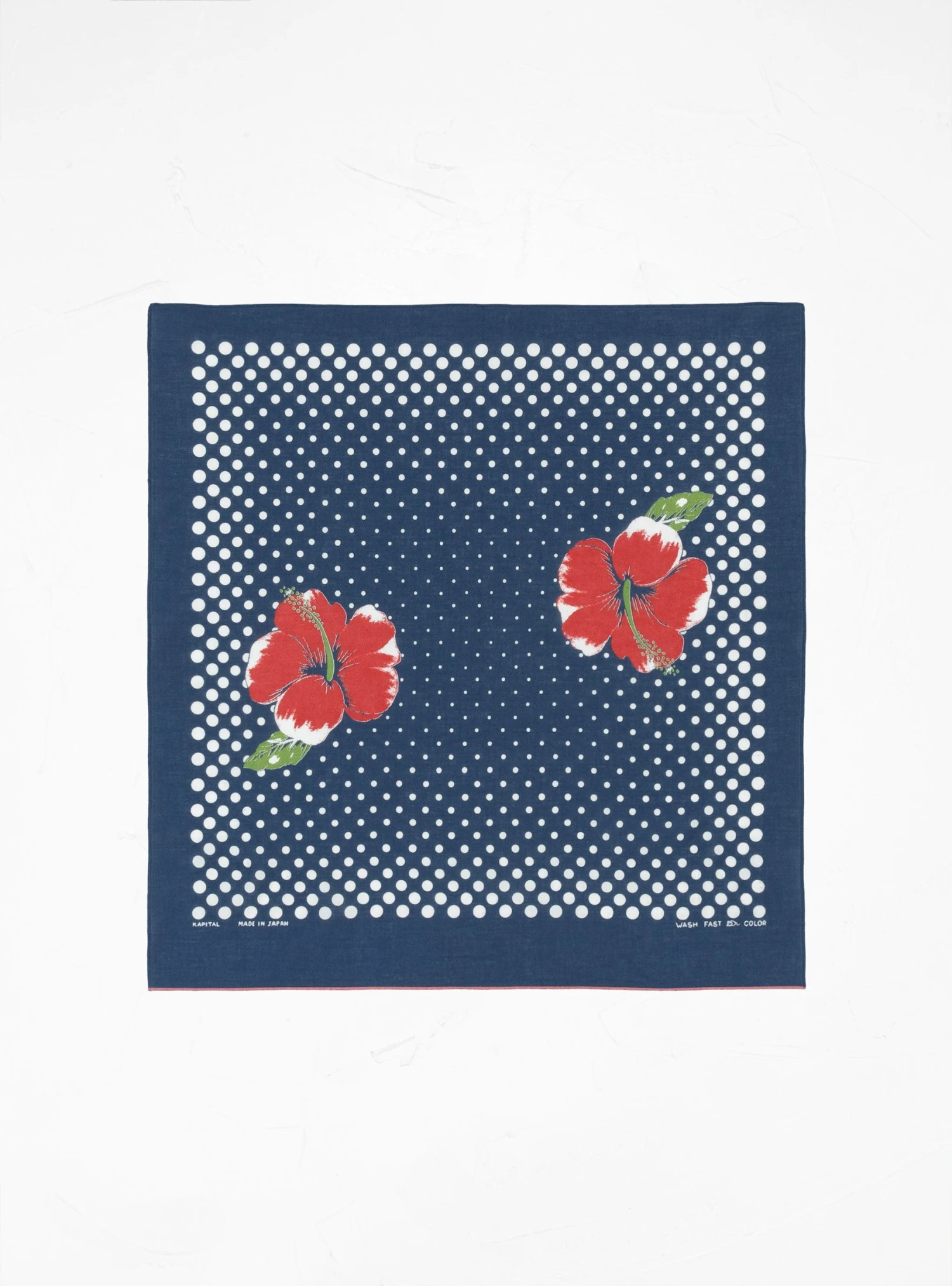 Fastcolor Selvedge Bandana Coco Hibiscus Navy