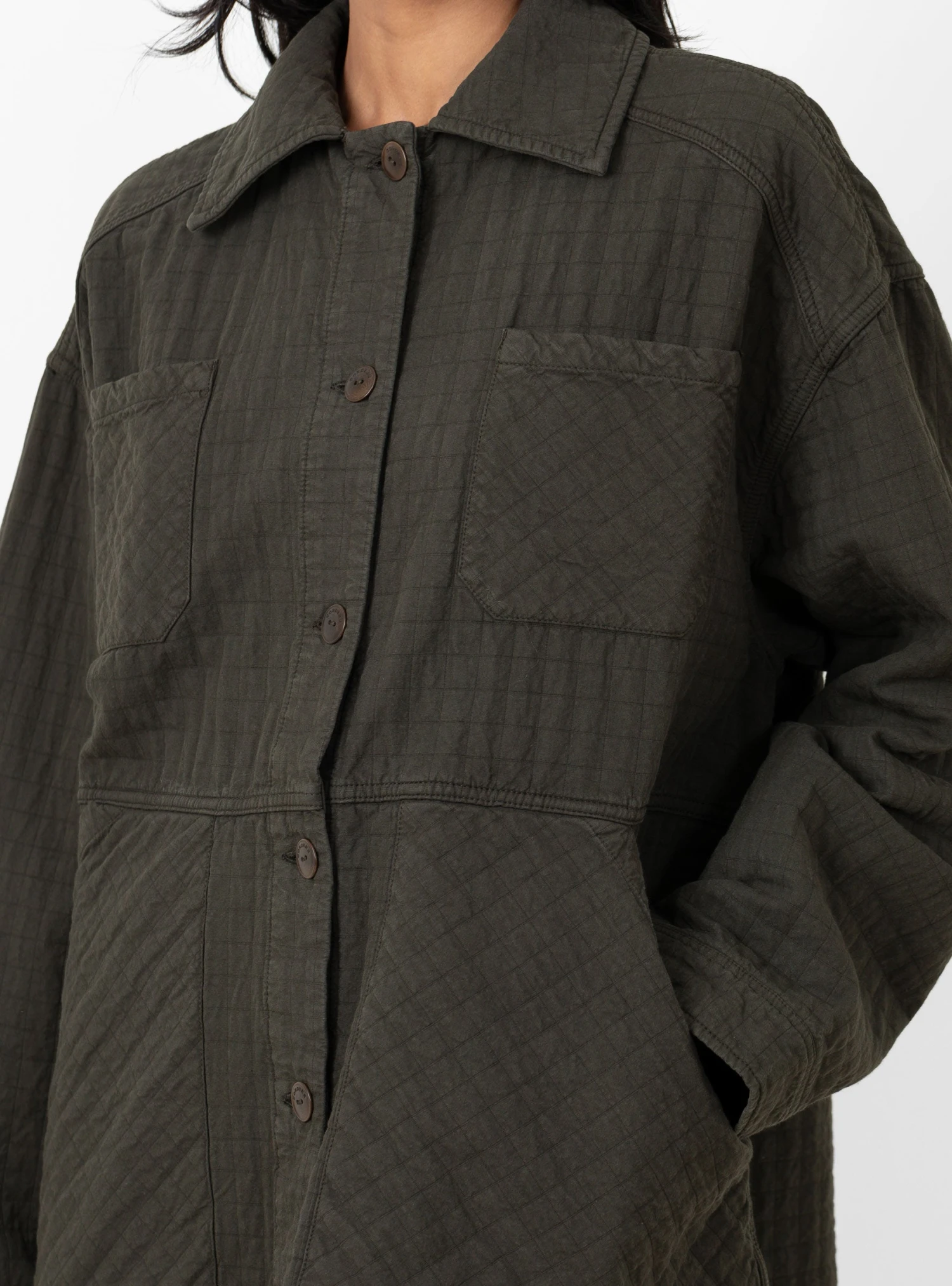 Padded Jacket Dark Brown - Image 2
