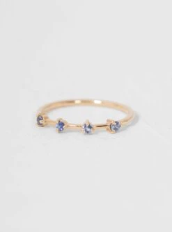 Tonal Four-Step Ring 14k Yellow Gold