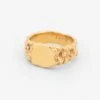 Small Roca Signet Ring Gold